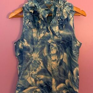100% silk sleeveless blouse size medium
